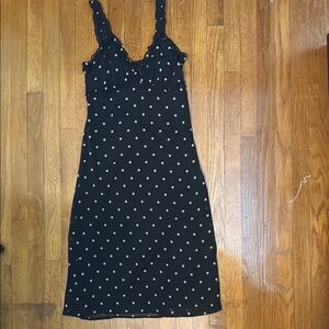 Emory Park Navy Black Polka Dot Dress